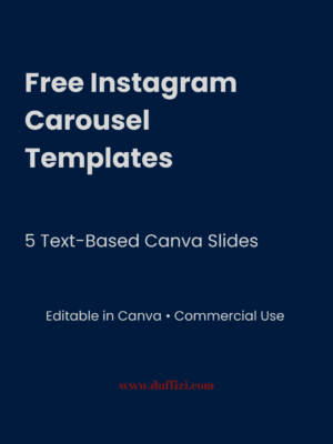 Free Instagram Carousel Canva Template (5 Slides)