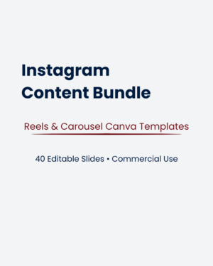 Instagram Content Bundle – Reels & Carousel Canva Templates (40 Slides)