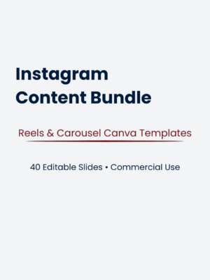 Instagram Content Bundle – Reels & Carousel Canva Templates (40 Slides)