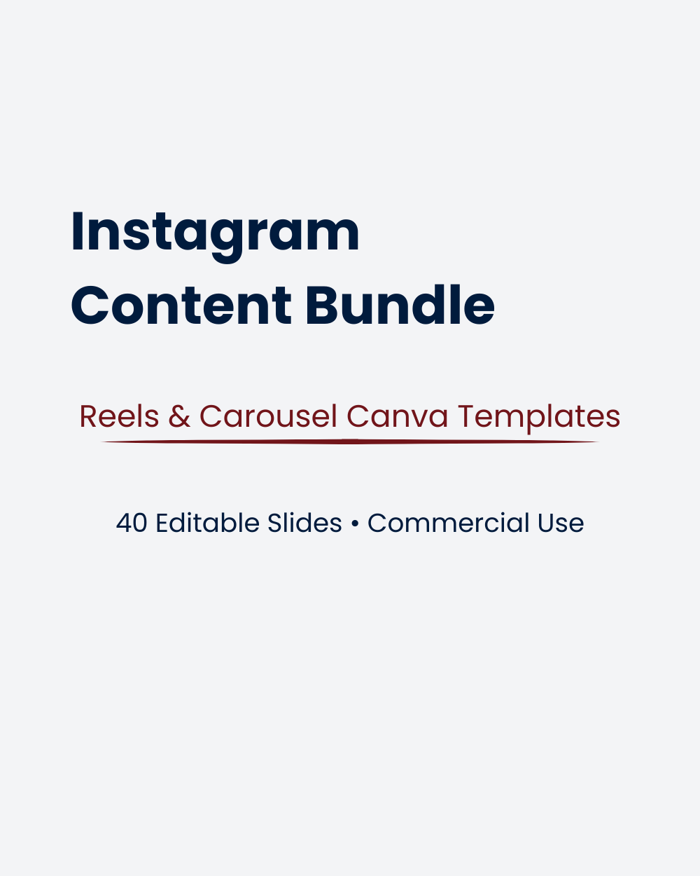 Instagram Content Bundle – Reels & Carousel Canva Templates (40 Slides)