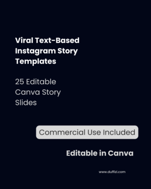 Viral Text-Based Instagram Story Templates – 25 Editable Canva Slides (Commercial Use)